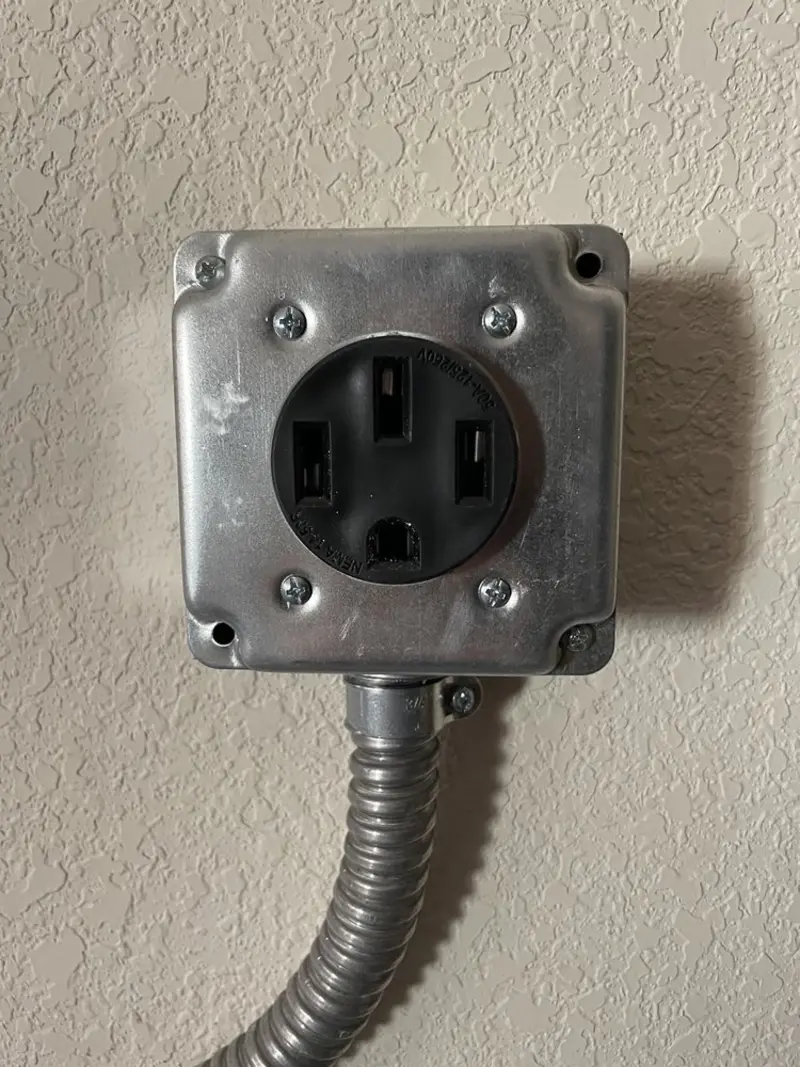 NEMA 14-50 outlet installed for Electrical Panel Upgrade in Del Mar